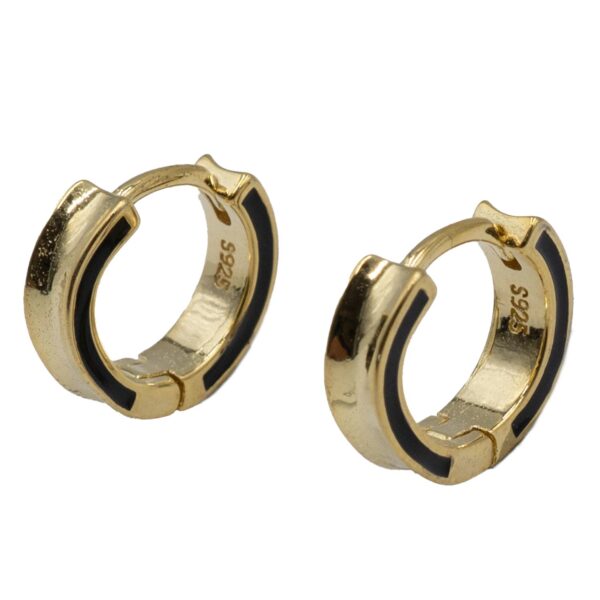 Σκουλαρίκια Αυτιού Ασημένια Επιχρυσωμένα Κρίκοι - EIT92
