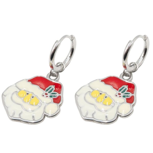 Σκουλαρίκια Χριστουγεννιάτικα από Ανοξείδωτο Ατσάλι με σχέδιο - G202762