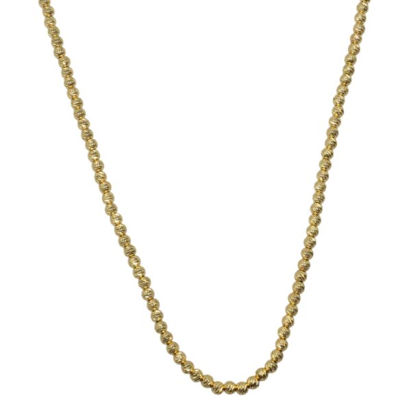 Κολιέ Ασημένιο με Σχέδιο Επιχρυσωμένο- AS50