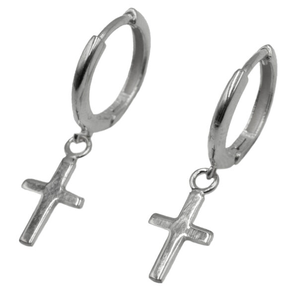 Σκουλαρίκια Αυτιού Ασημένια Επιπλατινωμένα Κρίκοι - EIT20