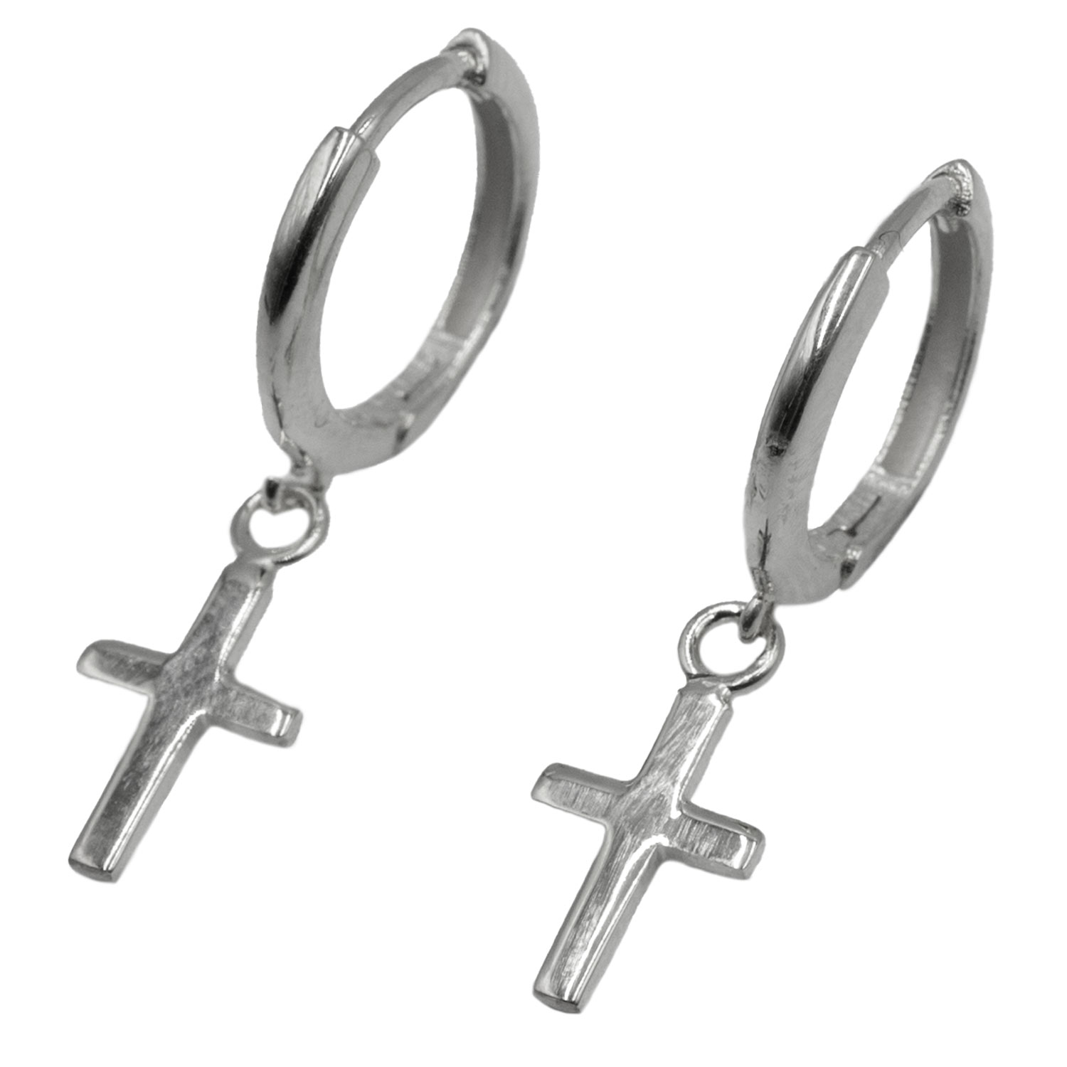 Σκουλαρίκια Αυτιού Ασημένια Επιπλατινωμένα Κρίκοι - EIT20