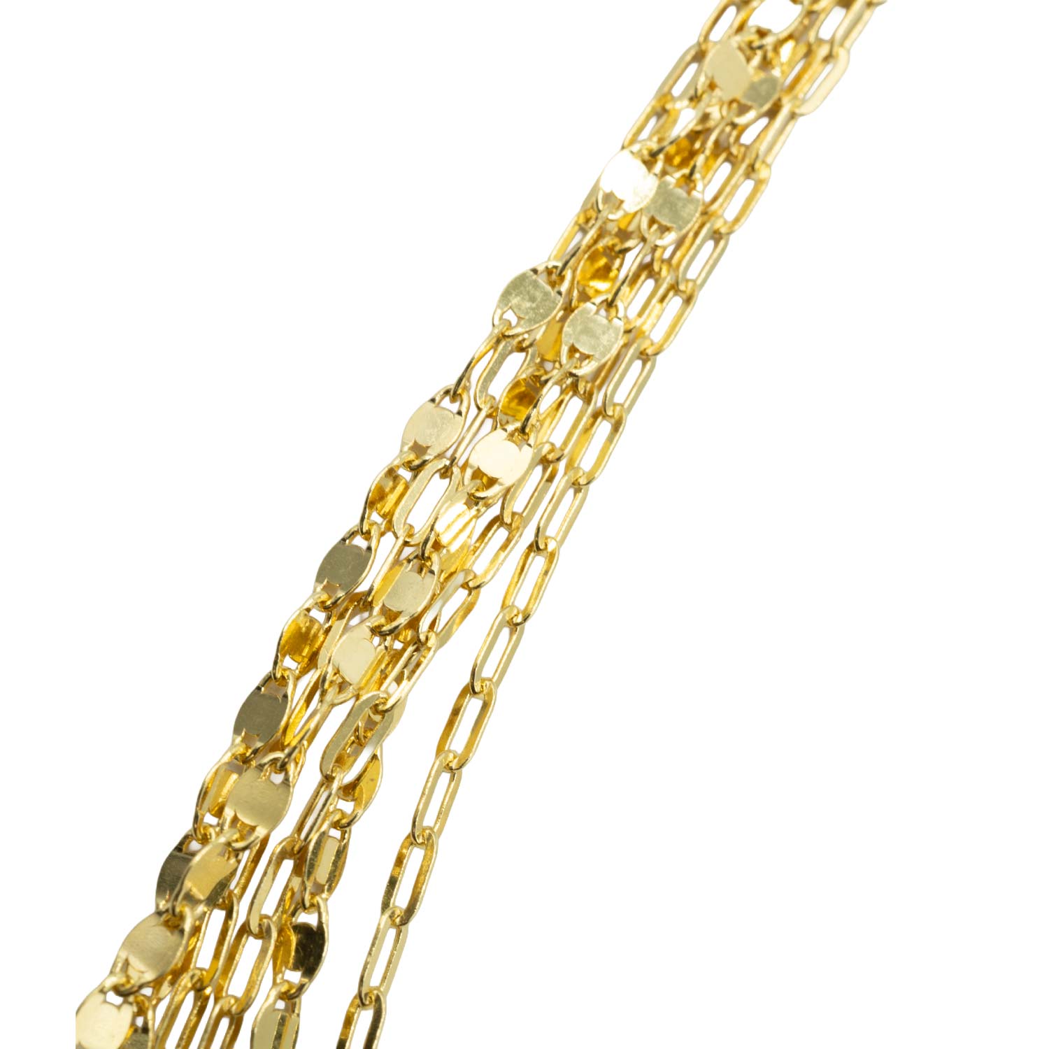 Κολιέ Ασημένιο με Σχέδιο Επιχρυσωμένο- AS52