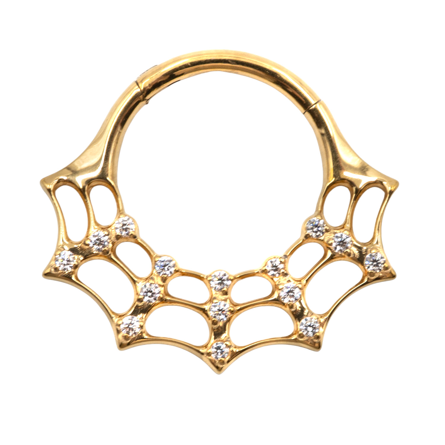 Σκουλαρίκι Σώματος από Επιχρυσωμένο Τιτάνιο με Ζιργκόν- TB-1604Y