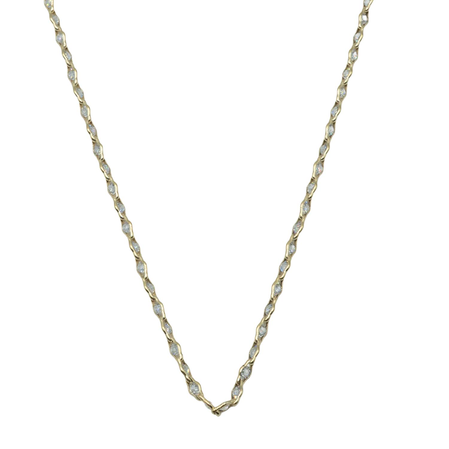 Κολιέ Ασημένιο με Σχέδιο Επιχρυσωμένο- AS53