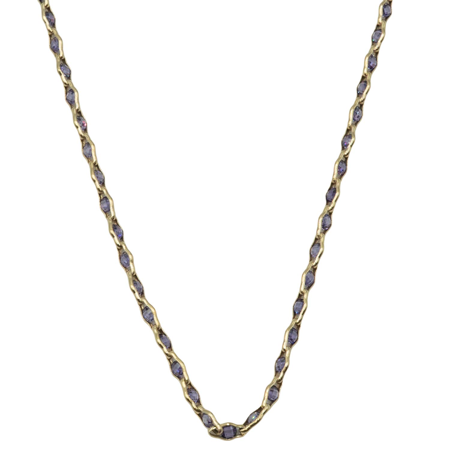 Κολιέ Ασημένιο με Σχέδιο Επιχρυσωμένο- AS55