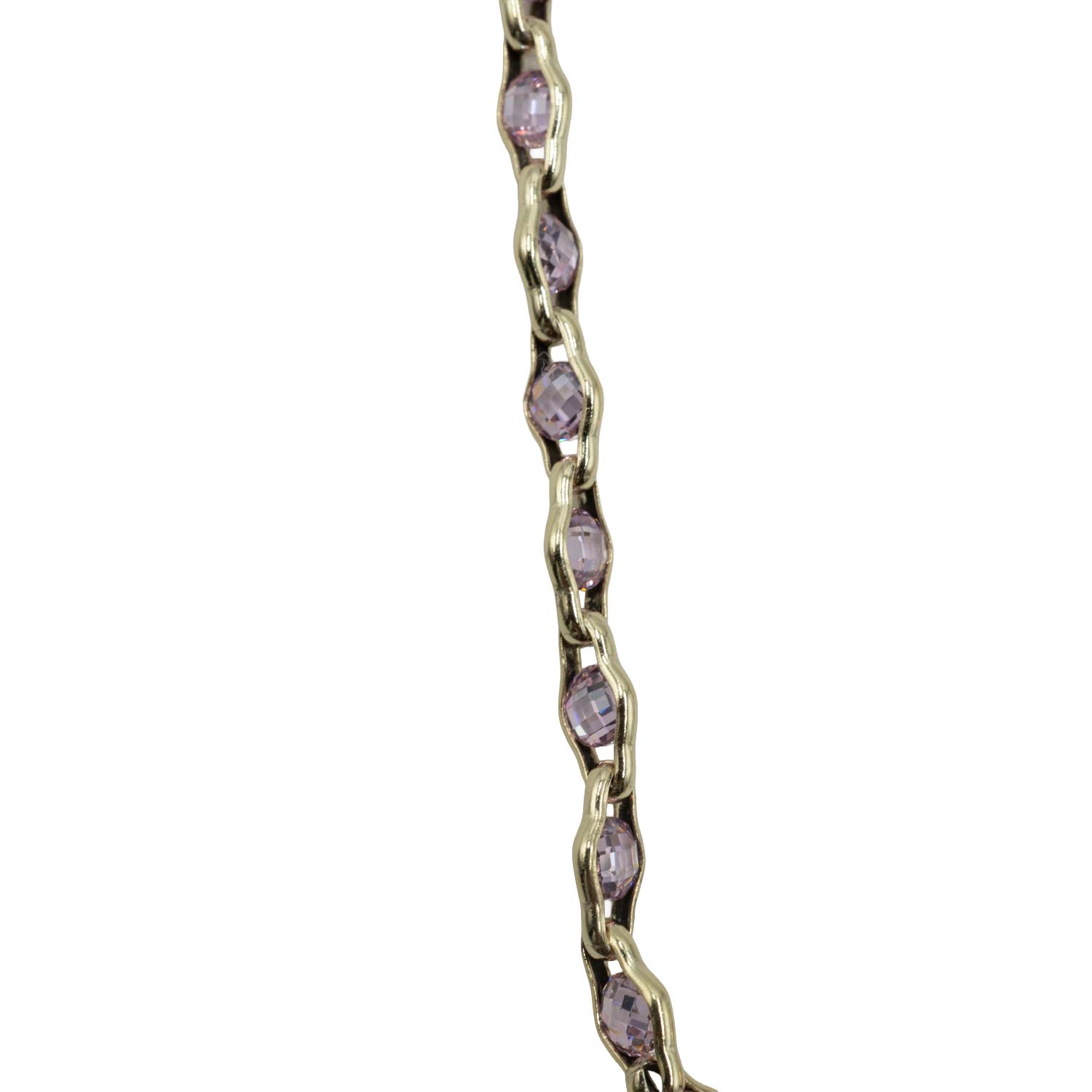 Κολιέ Ασημένιο με Σχέδιο Επιχρυσωμένο- AS57