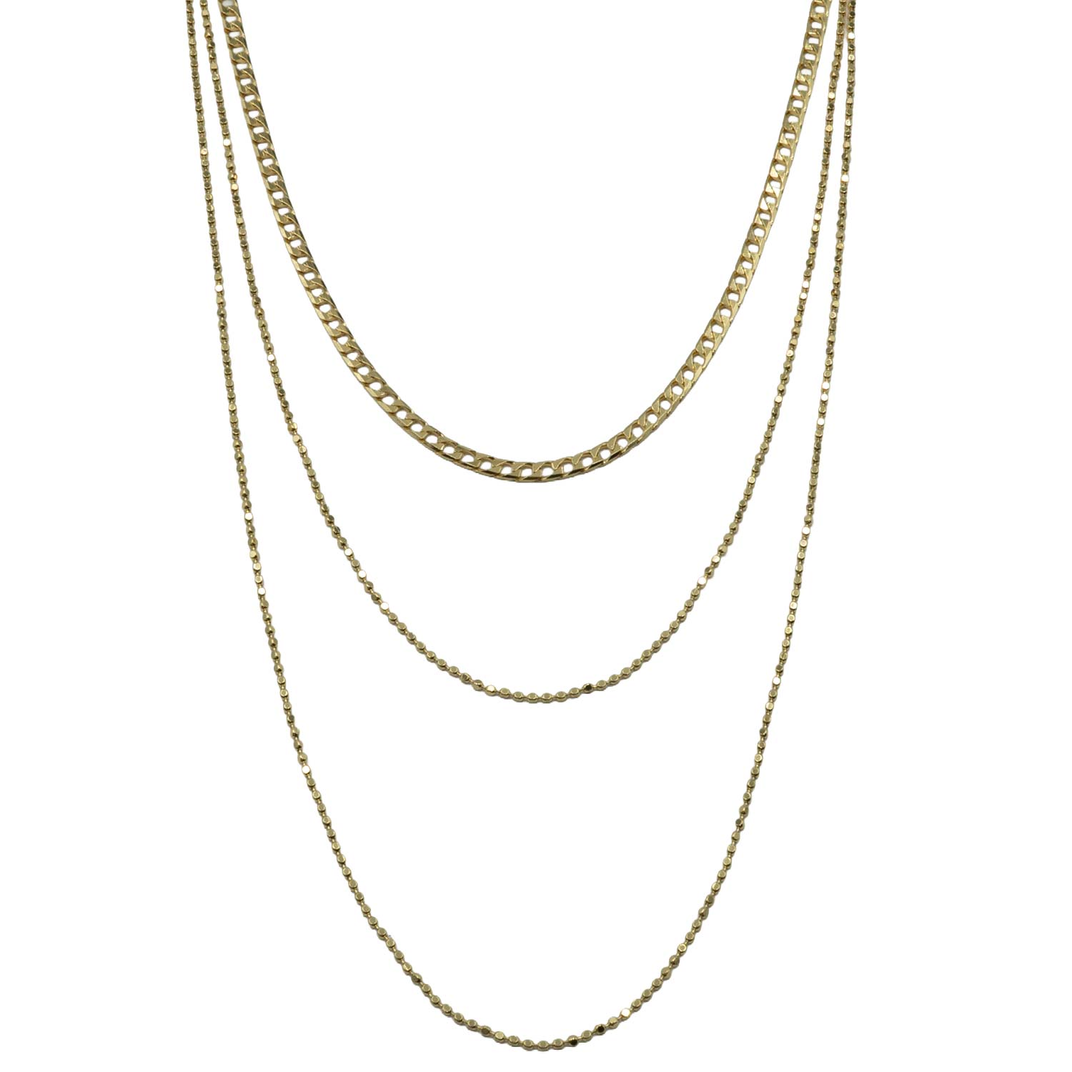 Κολιέ Ασημένιο με Σχέδιο Επιχρυσωμένο- AS58