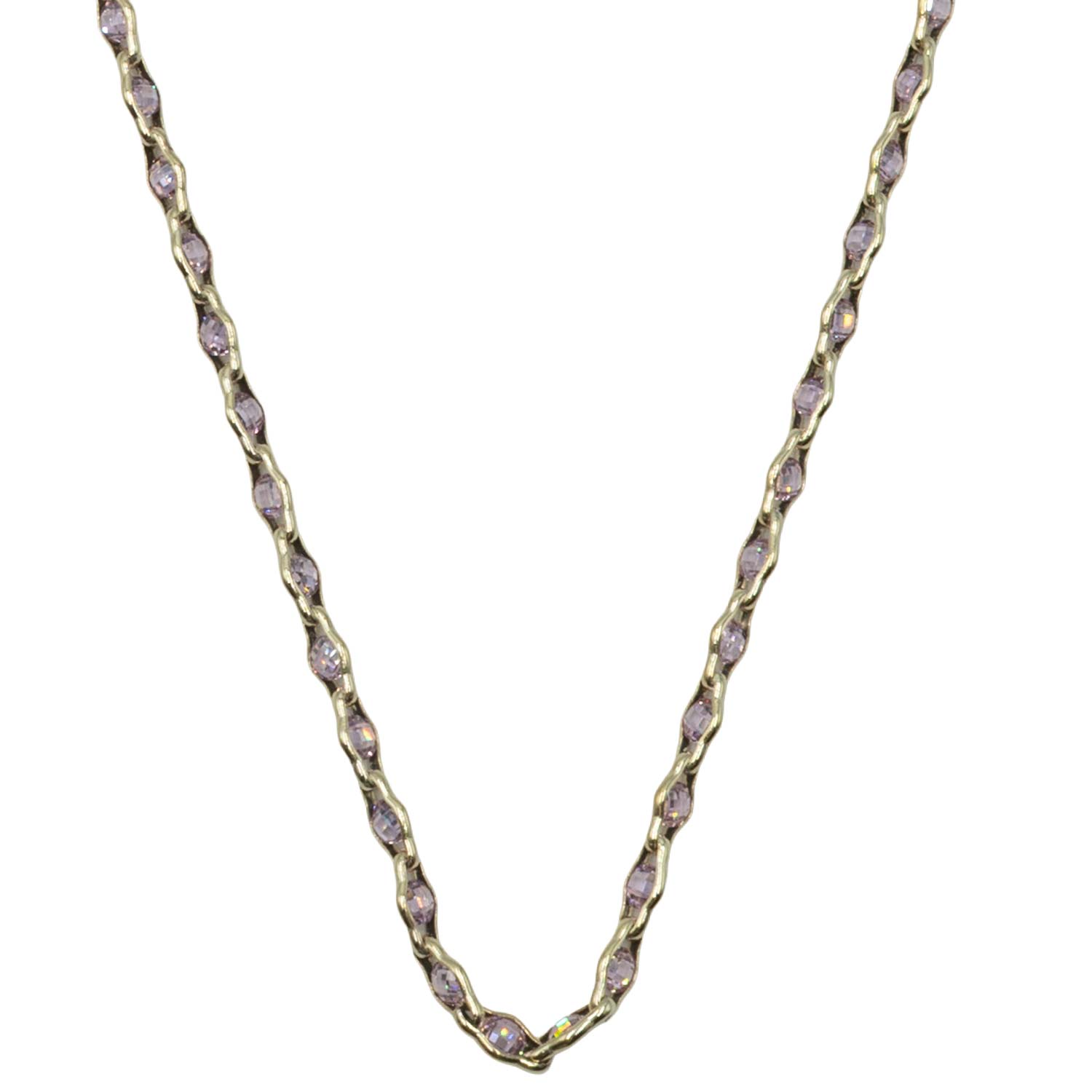 Κολιέ Ασημένιο με Σχέδιο Επιχρυσωμένο- AS57