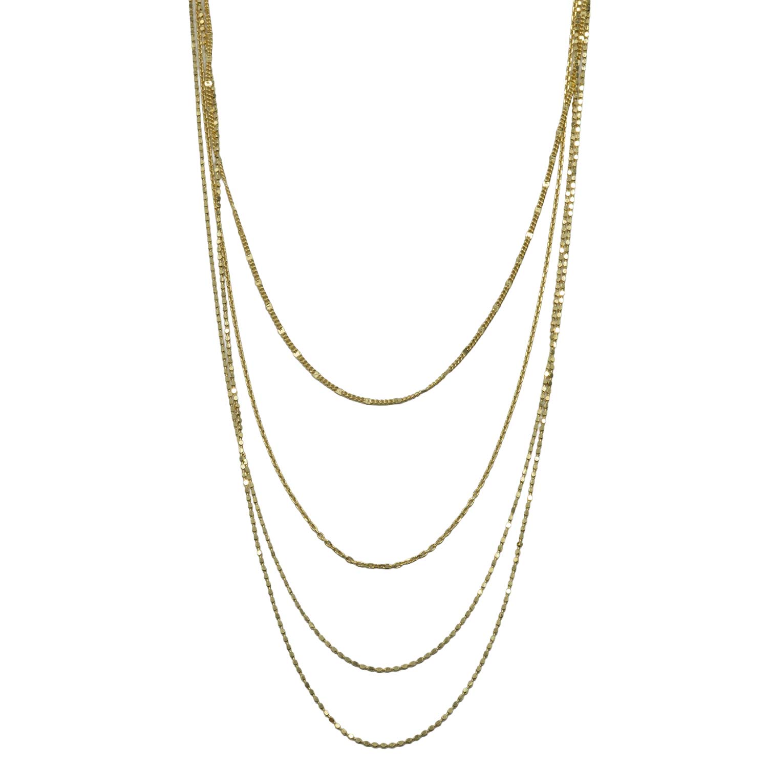 Κολιέ Ασημένιο με Σχέδιο Επιχρυσωμένο- AS59