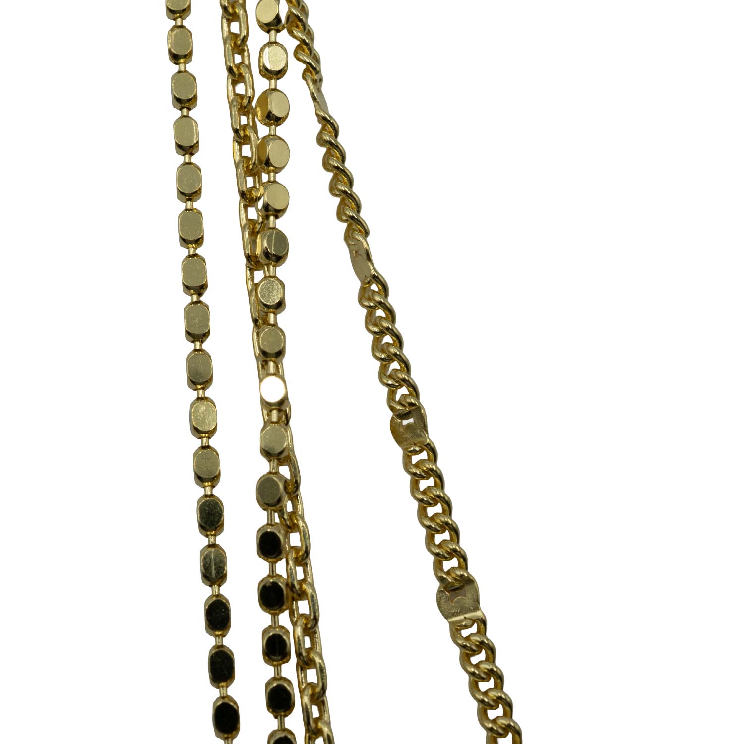 Κολιέ Ασημένιο με Σχέδιο Επιχρυσωμένο- AS59