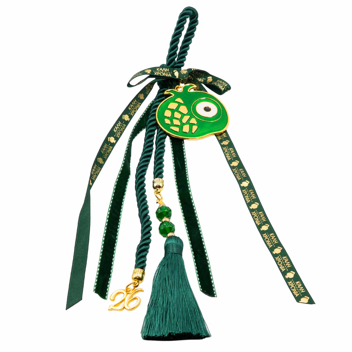 Γούρι Χειροποίητo Μεταλλικό με Σχέδιο - G202711