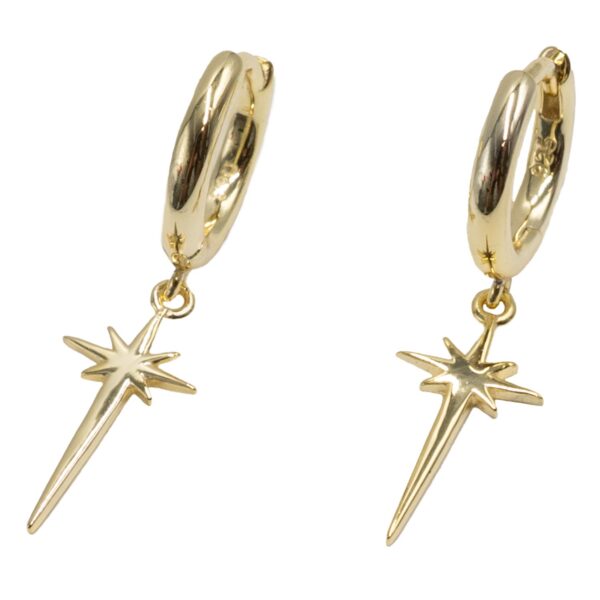 Σκουλαρίκια Αυτιού Ασημένια Επιχρυσωμένα Κρίκοι - ΕΙΤ17