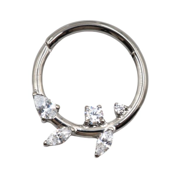 Σκουλαρίκι Σώματος από Τιτάνιο Κλικερ με Ζιργκον - TB-1566