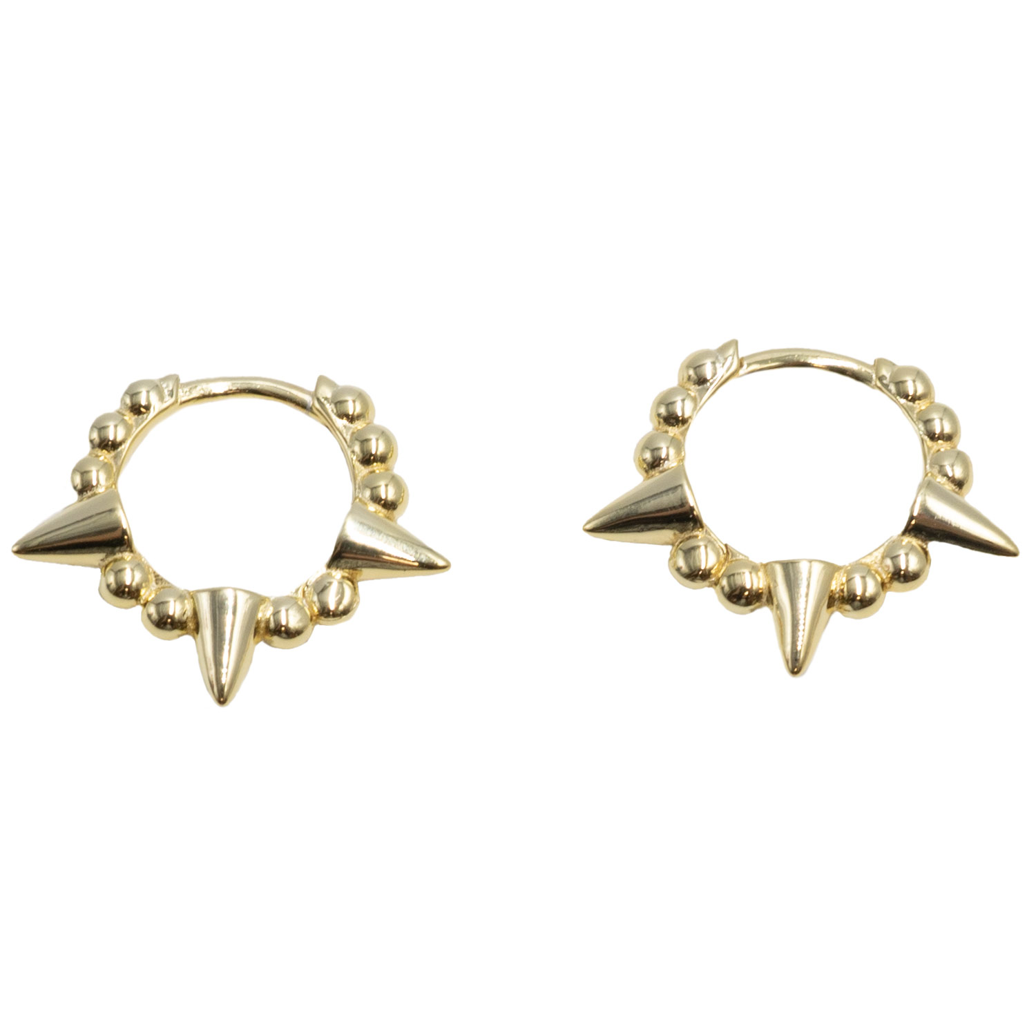 Σκουλαρίκια Αυτιού Ασημένια Επιχρυσωμένα Κρίκοι - EIT5