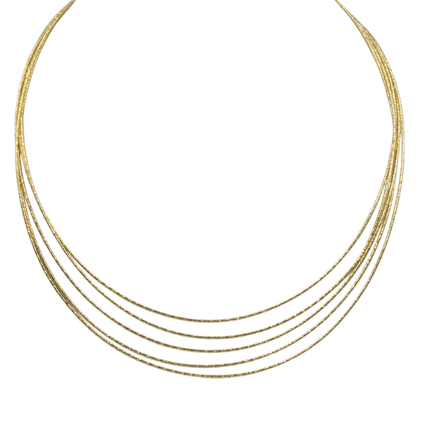 Κολιέ Ασημένιο με Σχέδιο Επιχρυσωμένο- AS60