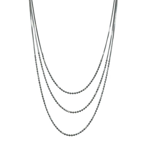 Κολιέ Ασημένιο με Σχέδιο- AS92