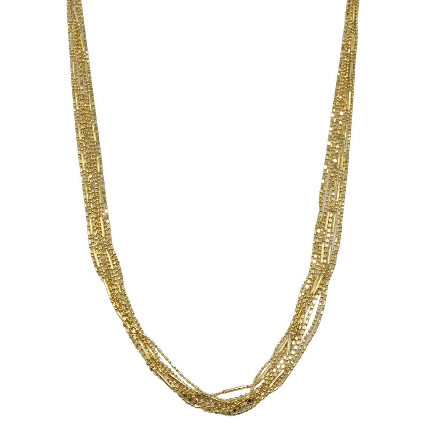 Κολιέ Ασημένιο με Σχέδιο Επιχρυσωμένο- AS62