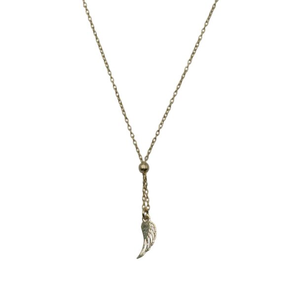 Κολιέ Ασημένιο με Σχέδιο Επιχρυσωμένο- AS09