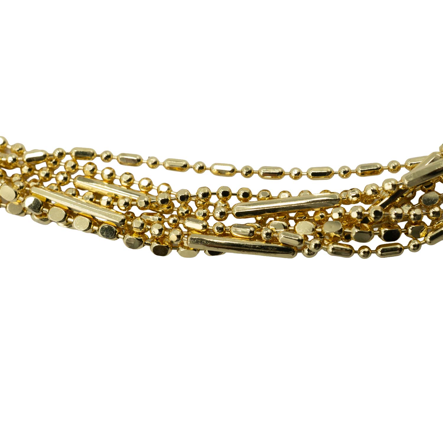 Κολιέ Ασημένιο με Σχέδιο Επιχρυσωμένο- AS62