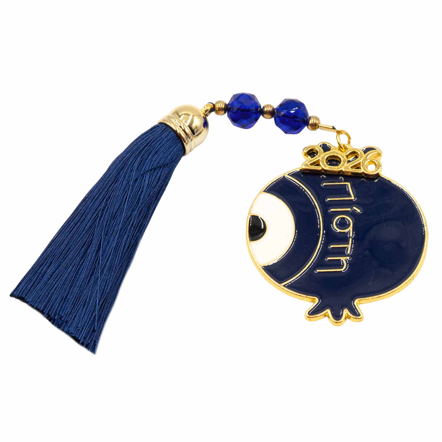 Γούρι Χειροποίητo Μεταλλικό με Σχέδιο - G202720