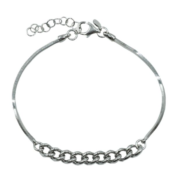 Βραχιόλι Χεριού Ασημένιο Επιπλατινωμένο - SBIT90