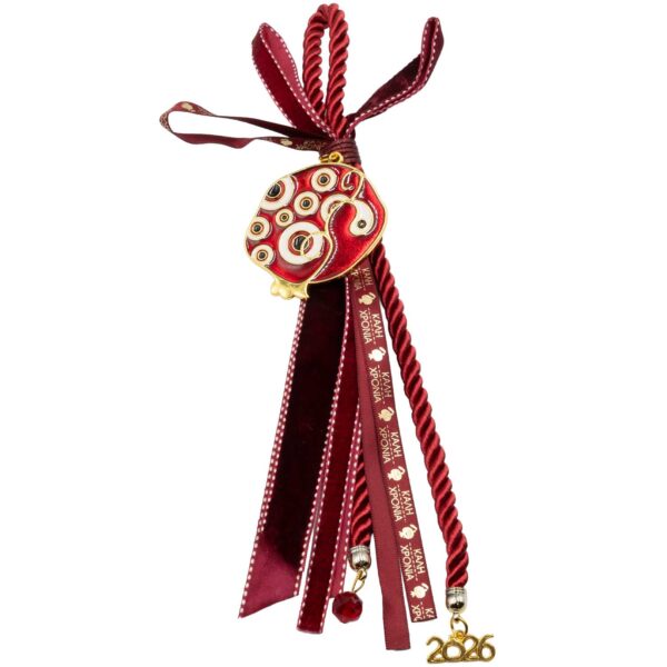 Γούρι Χειροποίητo Μεταλλικό με Σχέδιο - G202631