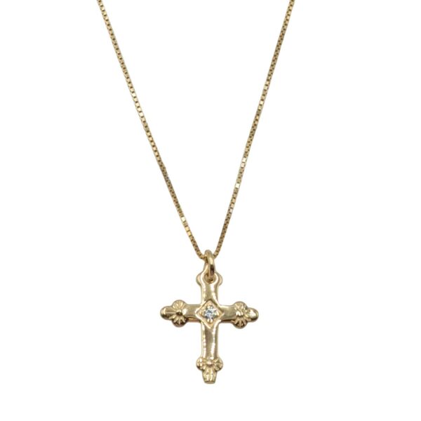 Κολιέ Ασημένιο Επιχρυσωμένο με Σχέδιο- AS07