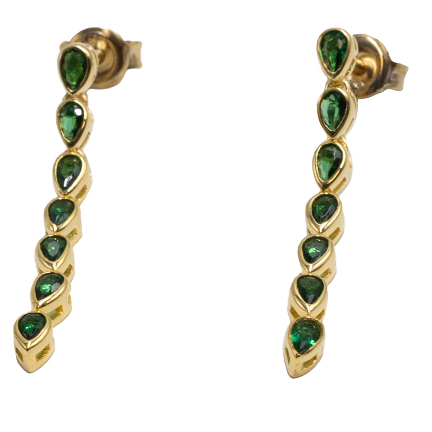 Σκουλαρίκια Αυτιού Ασημένια Επιχρυσωμένα με Ζιργκόν - ΕΙΤ18