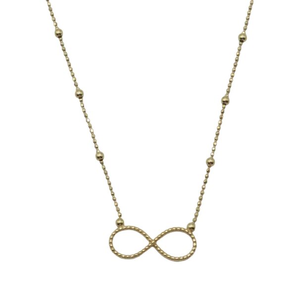 Κολιέ Ασημένιο με Σχέδιο Επιχρυσωμένο- AS08