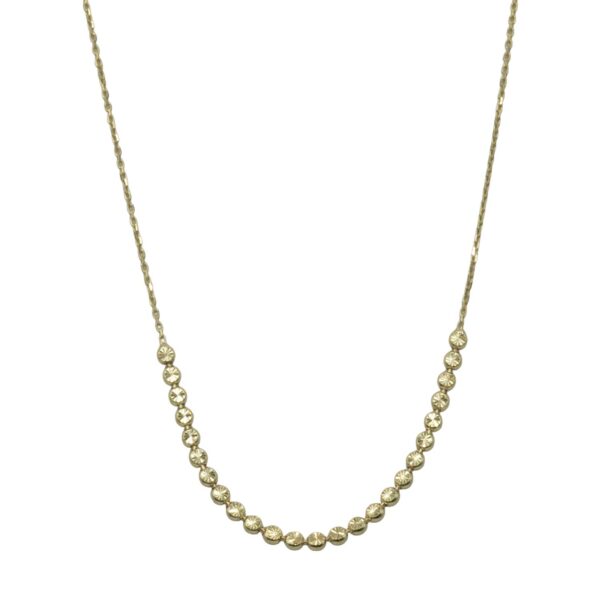 Κολιέ Ασημένιο με Σχέδιο Επιχρυσωμένο- AS13