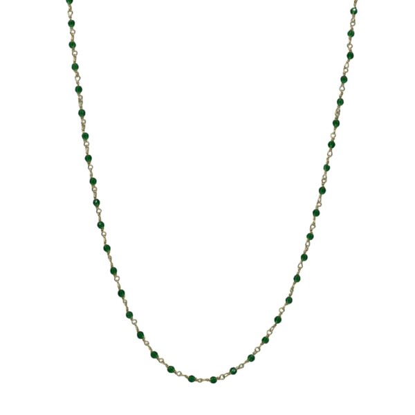 Κολιέ Ασημένιο με Σχέδιο Επιχρυσωμένο- AS19