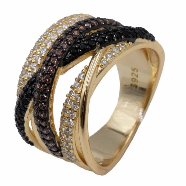 Δαχτυλίδι Επιχρυσωμένο Ασημένιο με Ζιργκόν - TR62