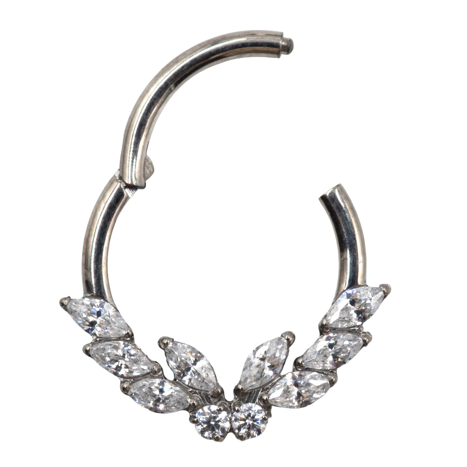 Σκουλαρίκι Σώματος από Τιτάνιο Κλικερ με Ζιργκον - TB-1547