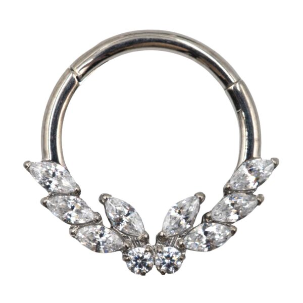 Σκουλαρίκι Σώματος από Τιτάνιο Κλικερ με Ζιργκον - TB-1547