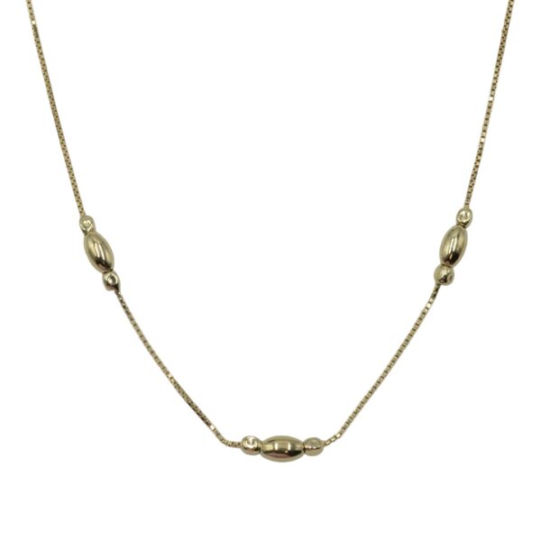 Κολιέ Ασημένιο με Σχέδιο Επιχρυσωμένο- AS20