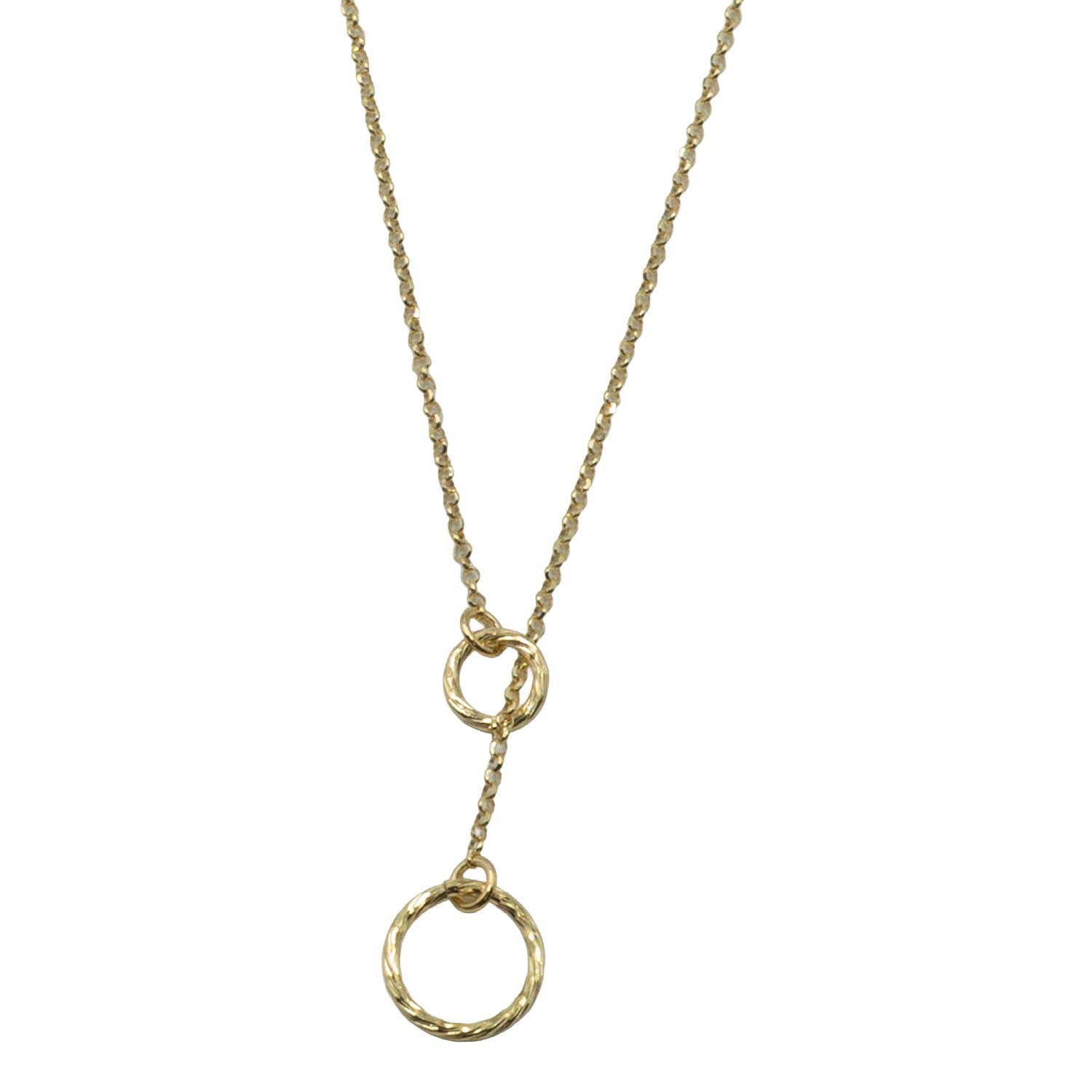 Κολιέ Ασημένιο με Σχέδιο Επιχρυσωμένο- AS23