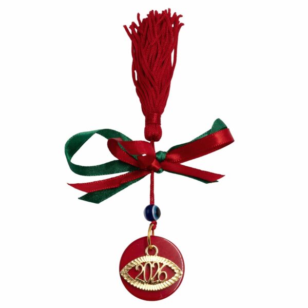 Γούρι Χειροποίητo Μεταλλικό Επιχρυσωμένο με Σχέδιο - G202671