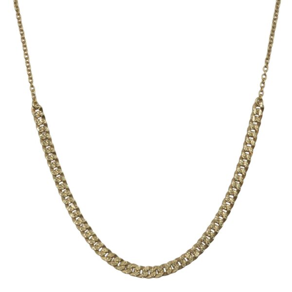 Κολιέ Ασημένιο με Σχέδιο Επιχρυσωμένο- AS24