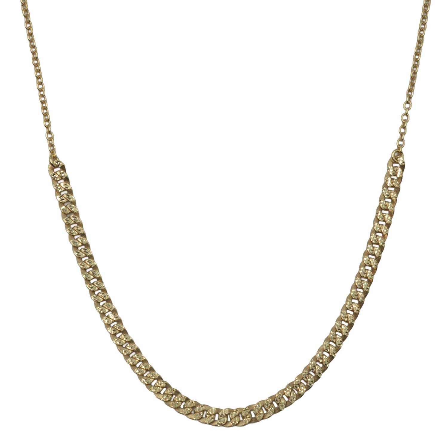 Κολιέ Ασημένιο με Σχέδιο Επιχρυσωμένο- AS24