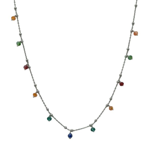 Κολιέ Ασημένιο με Σχέδιο- AS77