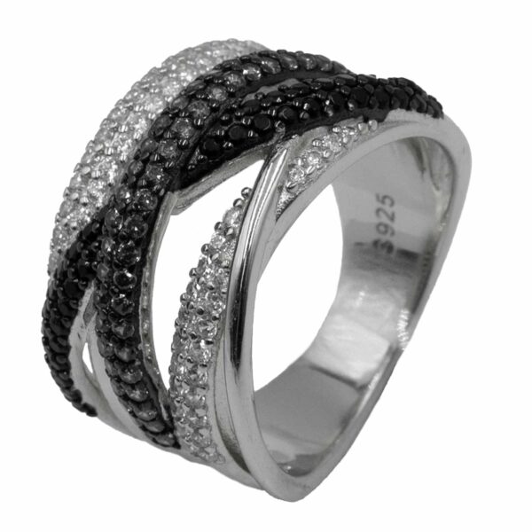 Δαχτυλίδι Ασημένιο Επιπλατινωμένο με Ζιργκόν - TR61