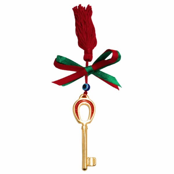 Γούρι Χειροποίητo Κολιέ Επιχρυσωμένο με Σχέδιο - G202667