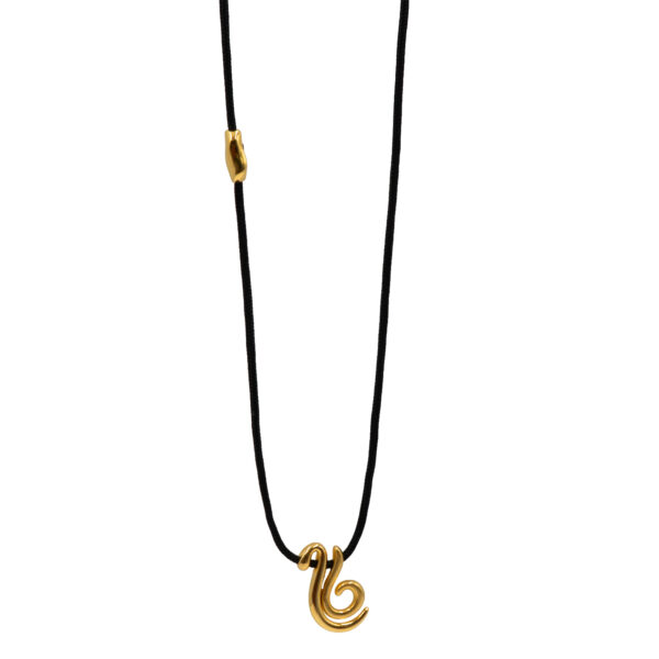 Γούρι Χειροποίητo Κολίε Επιχρυσωμένο με Σχέδιο - G202660