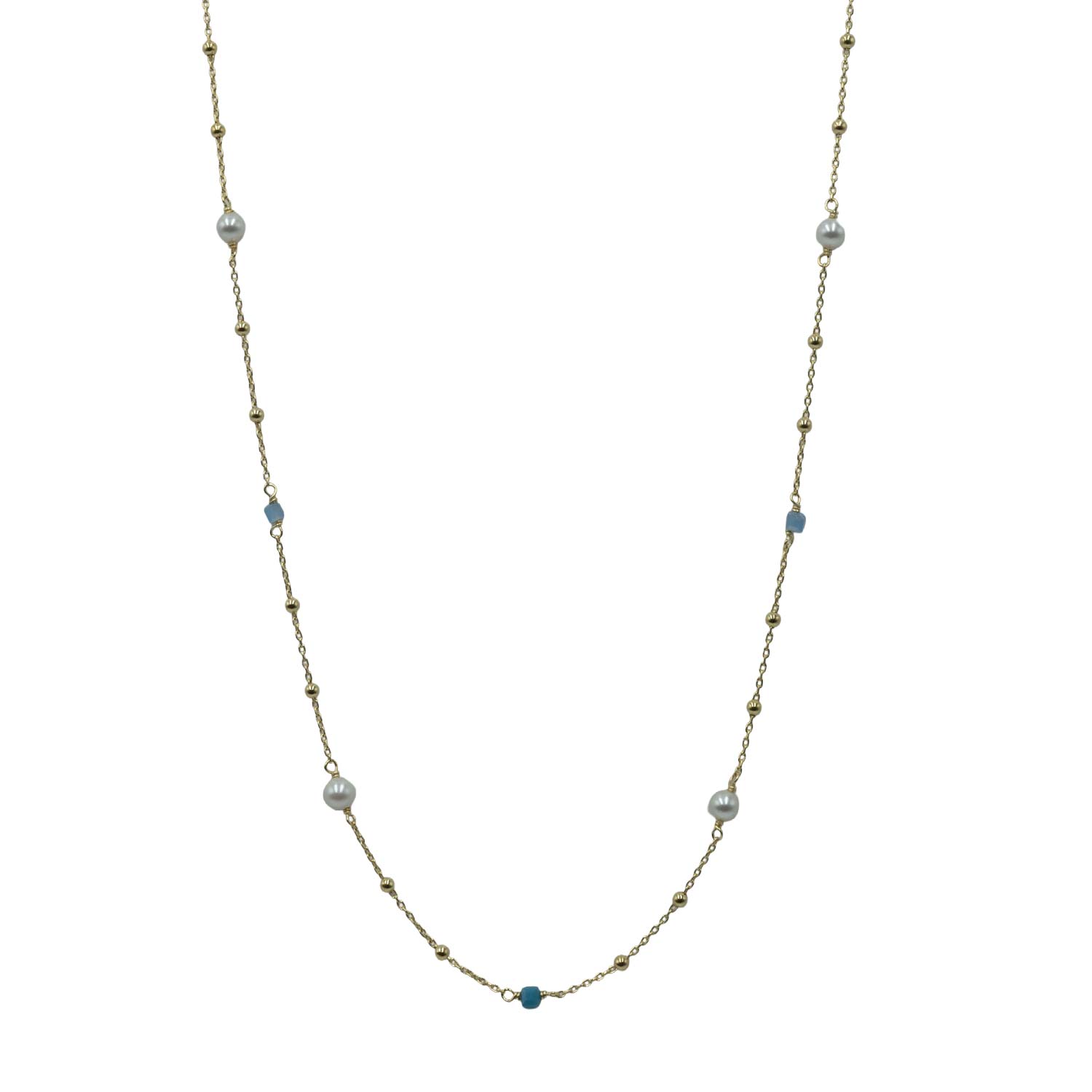 Κολιέ Ασημένιο με Σχέδιο Επιχρυσωμένο- AS27