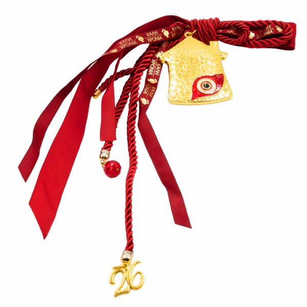 Γούρι Χειροποίητo Μεταλλικό με Σχέδιο - G202639