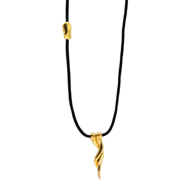 Γούρι Χειροποίητo Κολίε Επιχρυσωμένο με Σχέδιο - G202656