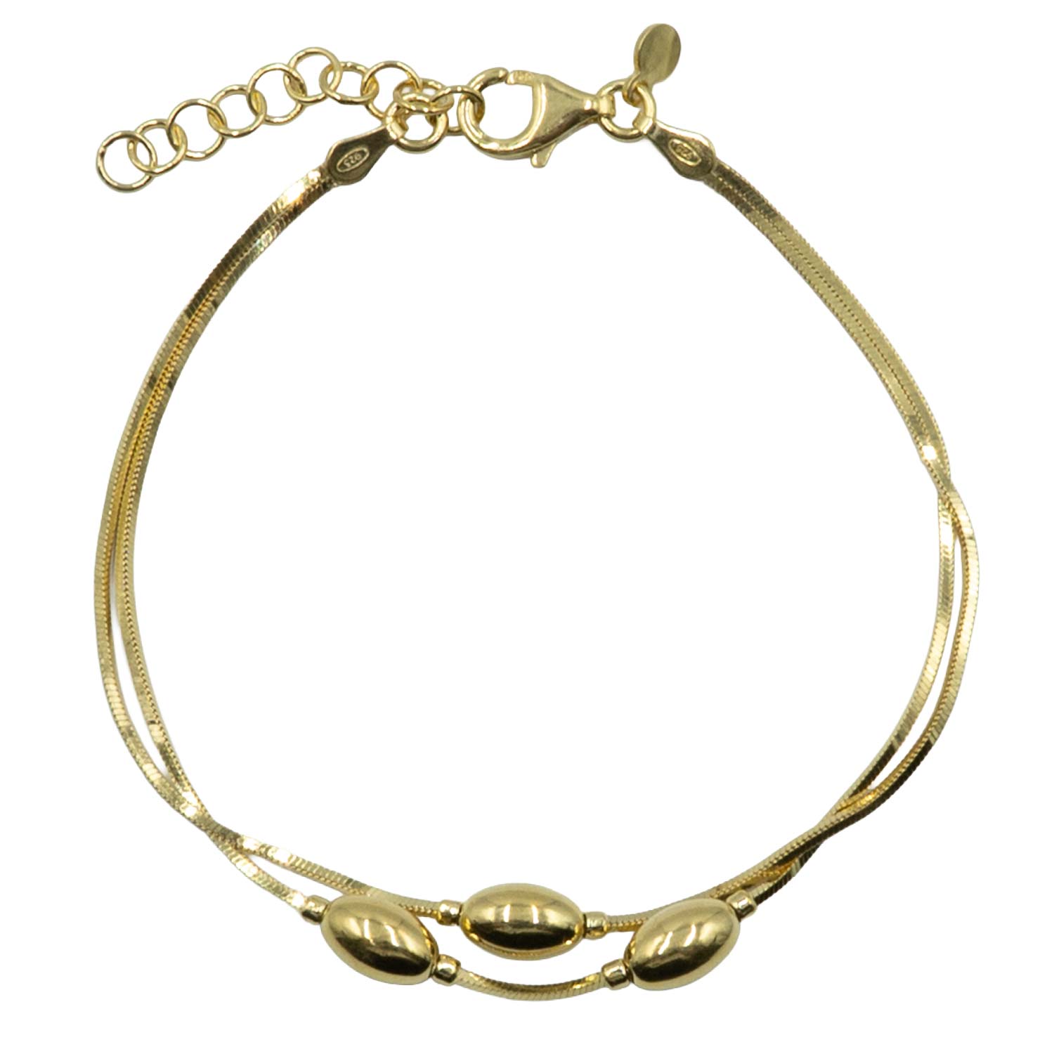 Βραχιόλι Χεριού Ασημένιο Επιχρυσωμένο - SBIT122