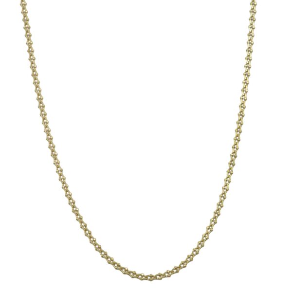 Κολιέ Ασημένιο με Σχέδιο Επιχρυσωμένο- AS31