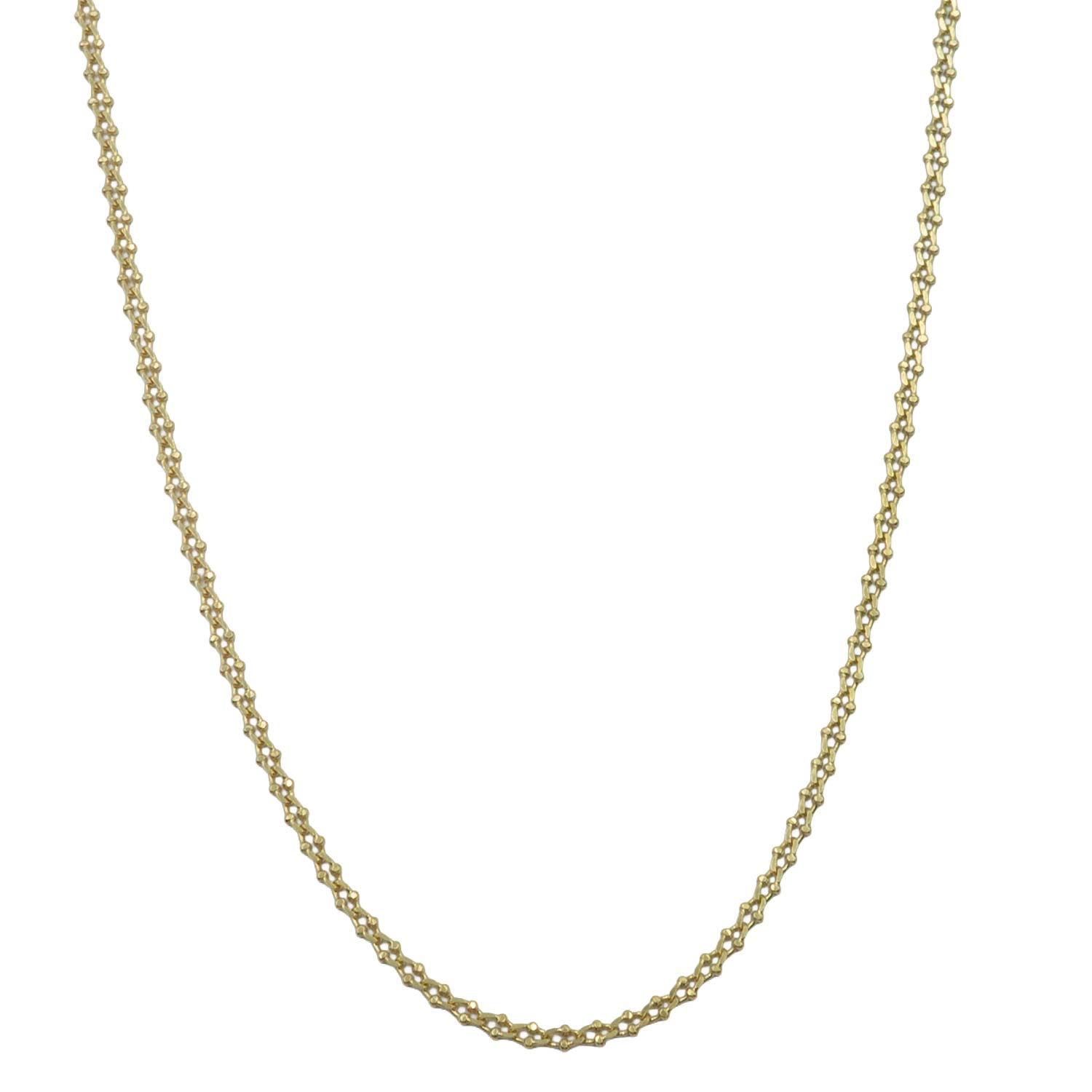 Κολιέ Ασημένιο με Σχέδιο Επιχρυσωμένο- AS31