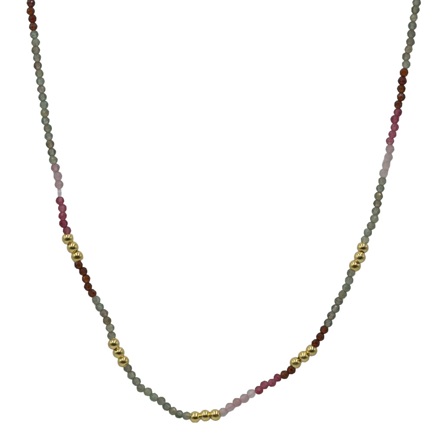 Κολιέ Ασημένιο με Σχέδιο Επιχρυσωμένο- AS32